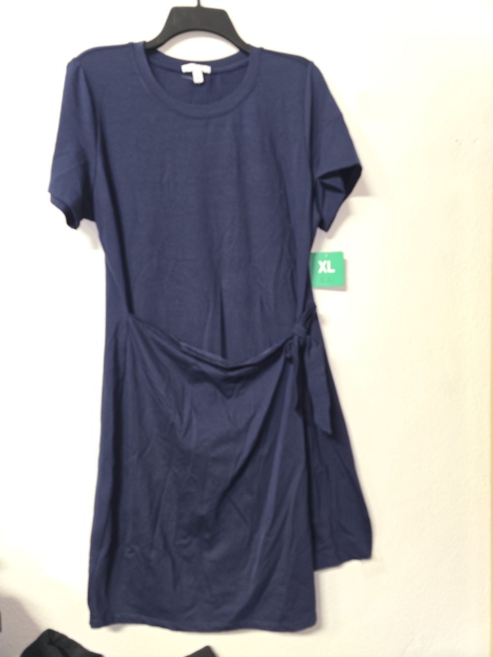 Threads 4 Thought Navy Tie-Waist Short Sleeve Dress